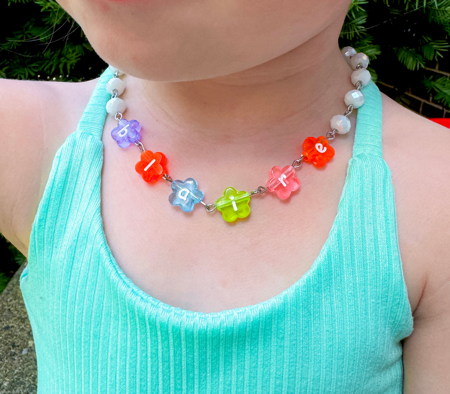 Flower Name Necklace
