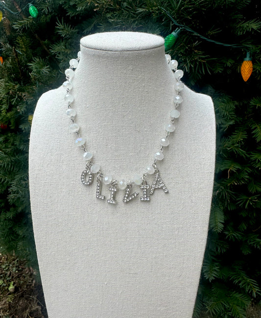 Rhinestone Name Necklace