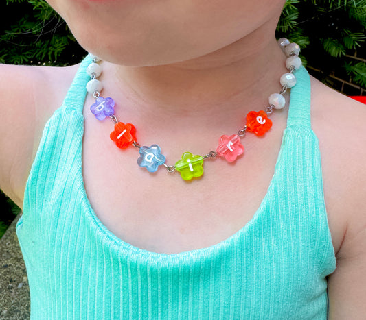 Flower Name Necklace