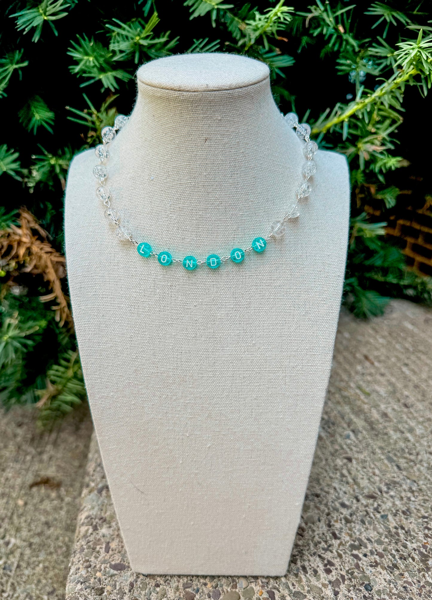 Beaded name necklace
