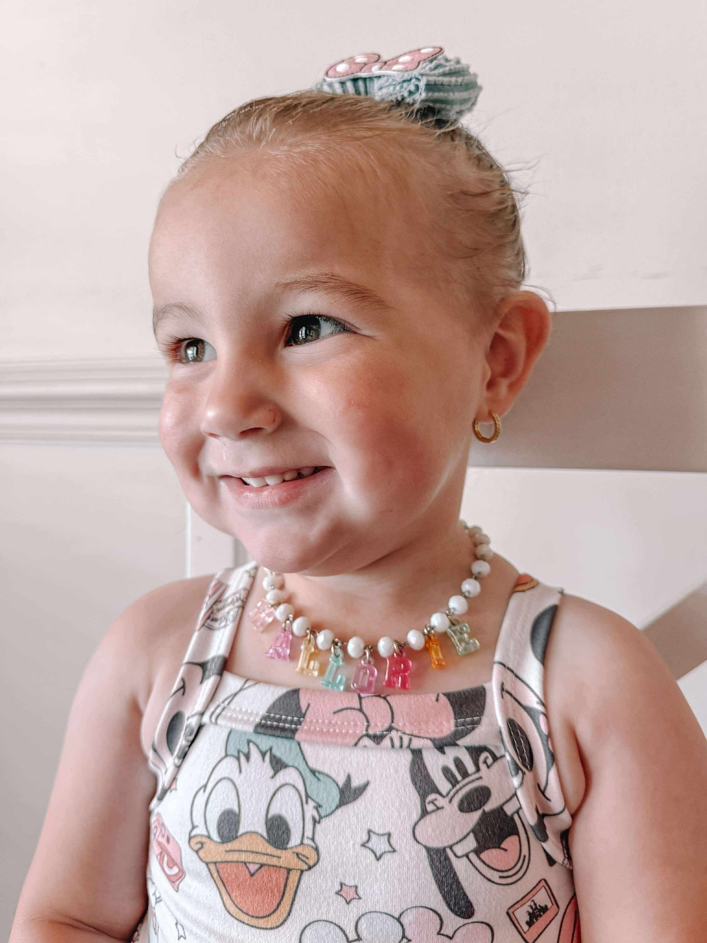Translucent multicolor name necklace